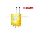 Yellow Square Cardboard Trolley Carton For International Trade Shows